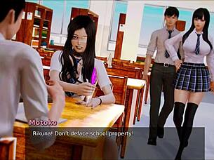 in academy 177, this brunette anime girl gets her big tits fucked in college