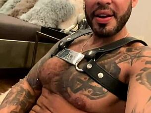 Viktor Rom Playing with His BBC Big Muscle Latino Man Gay