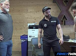Familytwink's twink gets disciplined by fake cop and stepdad at office.