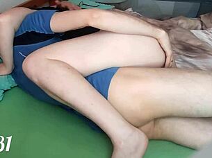 horny wife with big tits gets fucked by neighbor in homemade amateur scene. neighbors watch as she moans loudly during hardcore fucking