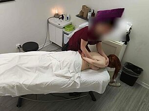 i gave that hot redhead trophy wife a massage but she wanted more