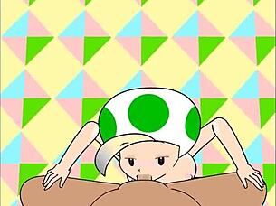 Intense Blowjob Party With Anime Toads