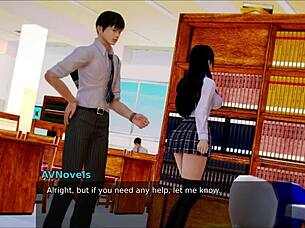 in academy 177, this brunette anime girl gets her big tits fucked in college