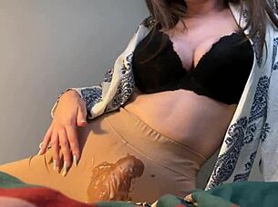 Stepmother was CAUGHT by her STEPSON in her BEDROOM while she CUMMING