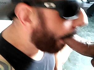 Harvesting the male nectar with deepthroat and licking in interracial encounters