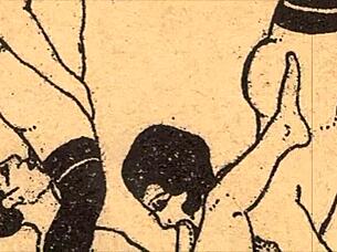 vintage drawings explore erotic alphabet