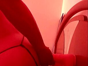 hot redhead nurse collects sperm sample pov