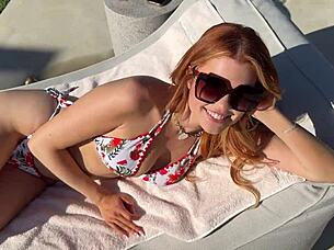 i big boobed coed, i masturbate outside in public, flashing my tits for everyone to see