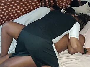 almost caught by husband while fucking neighbor