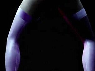 hot blonde dances striptease with music in 3d 😍