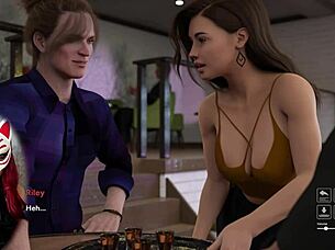 Hravá liška v 3d upskirt potěšení