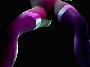 hot blonde dances striptease with music in 3d 😍