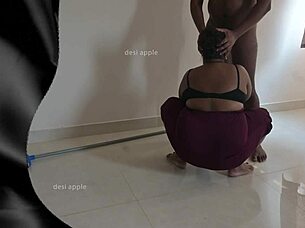 Tamil Maid Sreelatha Sucks Owner's Cock While Wife Is Away