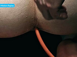 Bound naked in bondage getting enema close up on asshole!