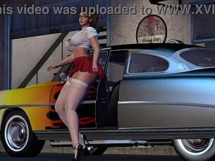 Hot rod dancer alexxa shakes her ass