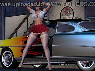 Hot rod dancer alexxa shakes her ass