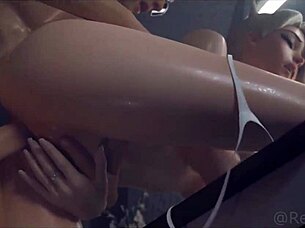 Tifa and friends in HMV Satisfaction Overwatch hentai