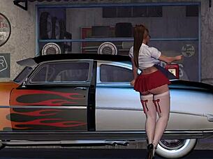 Hot rod dancer alexxa shakes her ass