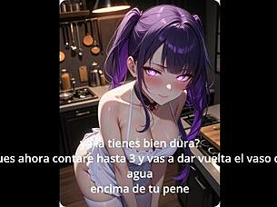 Shogun Raiden Part 2: Femdom JOI CEI in Spanish Anime