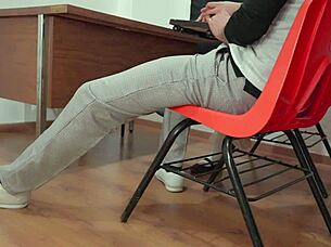 Student fulfills fantasy by fucking classmate in locked classroom