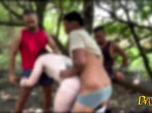 in the bush there are thick carrots, complete on red