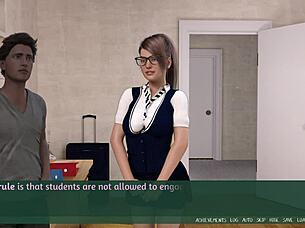 Huge-boobed babes in 3D hentai game 'Pleasure Thieves' go to the university