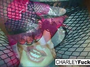 Charley Chase Wears Sexy Lingerie And Stockings!