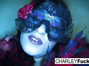 Charley Chase Wears Sexy Lingerie And Stockings!