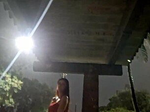 Risky Public Masturbation For Hot Redhead At Bus Stop?