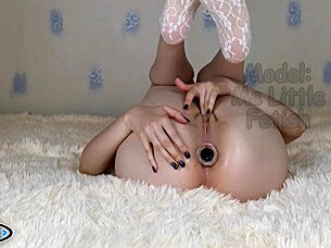 Small ass gapes after big butt plug horny naughty teen 18+ 18 stepsister masturbation big labia lips?