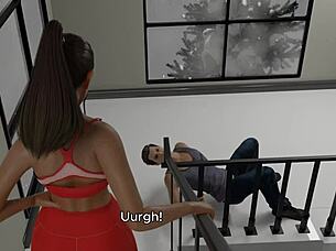 ever tried Kayleigh's staircase anal challenge with 3D femdom action?