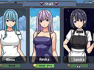 In the deep forest love hotel game, the cute Asian dancer gets multiple creampies