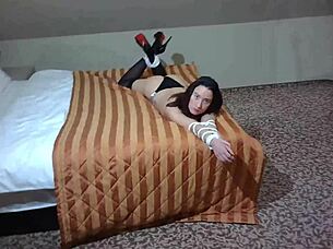 tied up in hotel with white ropes pov