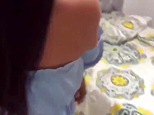 Innocent big-ass girl with small tits fucks in motel for money