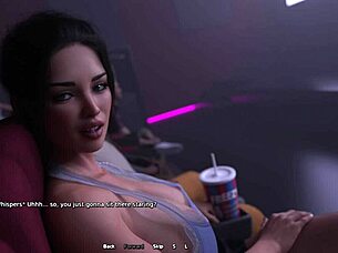 Stepsister watches movie with me in Santa County