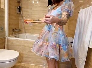 cute inked dutch girl gets passionate with european guy