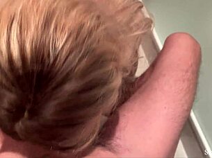 Hot MILF stepmom catches me spying in hotel shower 😏