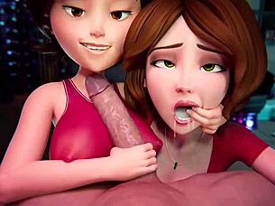 Watch Cass and Helen's MILF Creampie Animation?