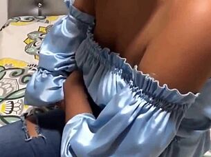 Innocent big-ass girl with small tits fucks in motel for money