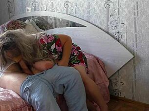 Big Stepmom Gives Blowjob Before Anal in Homemade Video