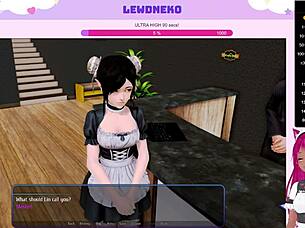 vtuber lewdneko starts playing harem hotel part 1 with maid and dating elements