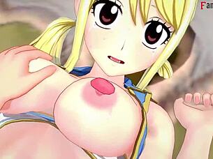 lucy heartfilia sucks dick in fairy tail fantasy on sheer cartoon