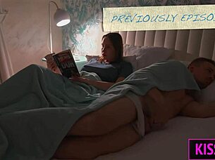 S2e3 step mom came from party without panties and step son fucked her in share bed till cum inside