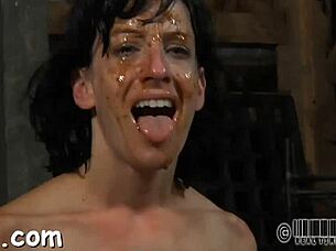 lovely lass receives rough facial and cunt drilling