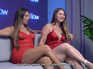 Roxie and Vega latinas spread huge asses masturbating with toys