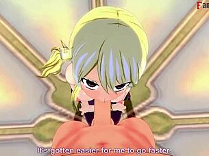 lucy heartfilia sucks dick in fairy tail fantasy on sheer cartoon