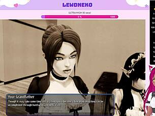 vtuber lewdneko starts playing harem hotel part 1 with maid and dating elements