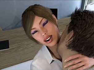 Thirsty for my guest hentai game pornplay ep 2 hard boner on the sofa