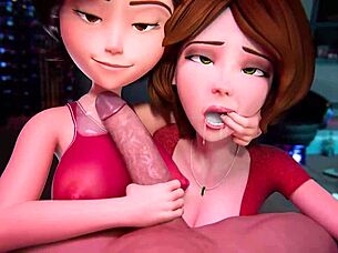 Watch Cass and Helen's MILF Creampie Animation?