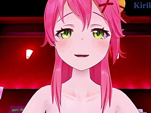 Sakura Miko And Akai Haato Intense POV Creampie Hentai